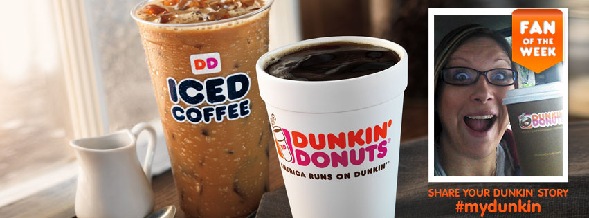 Dunkin Donuts Facebook Cover Image showcases a Fan's photo