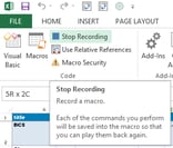 Excel Stop Macro Recording
